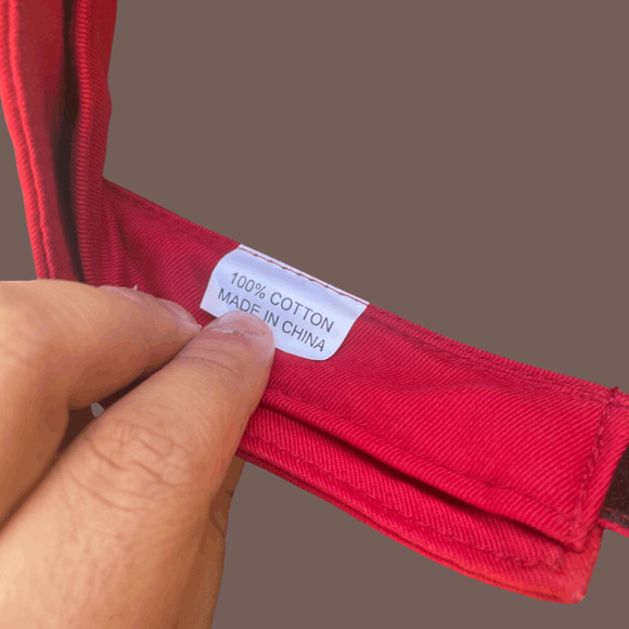 AIDS Walk SF Visor | Red Cotton | Adjustable | Vintage 2000s - Picture 3 of 3